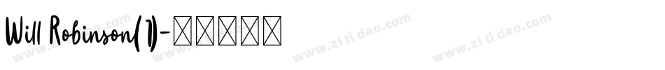 Will Robinson(1)字体转换